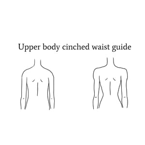 Upper body cinched waist guide